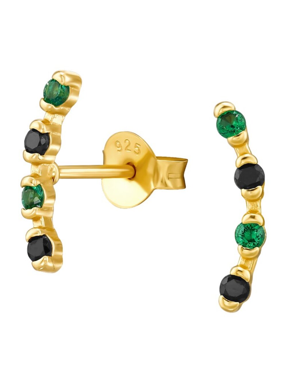 14K Gold Vermeil Climber Ear Studs
